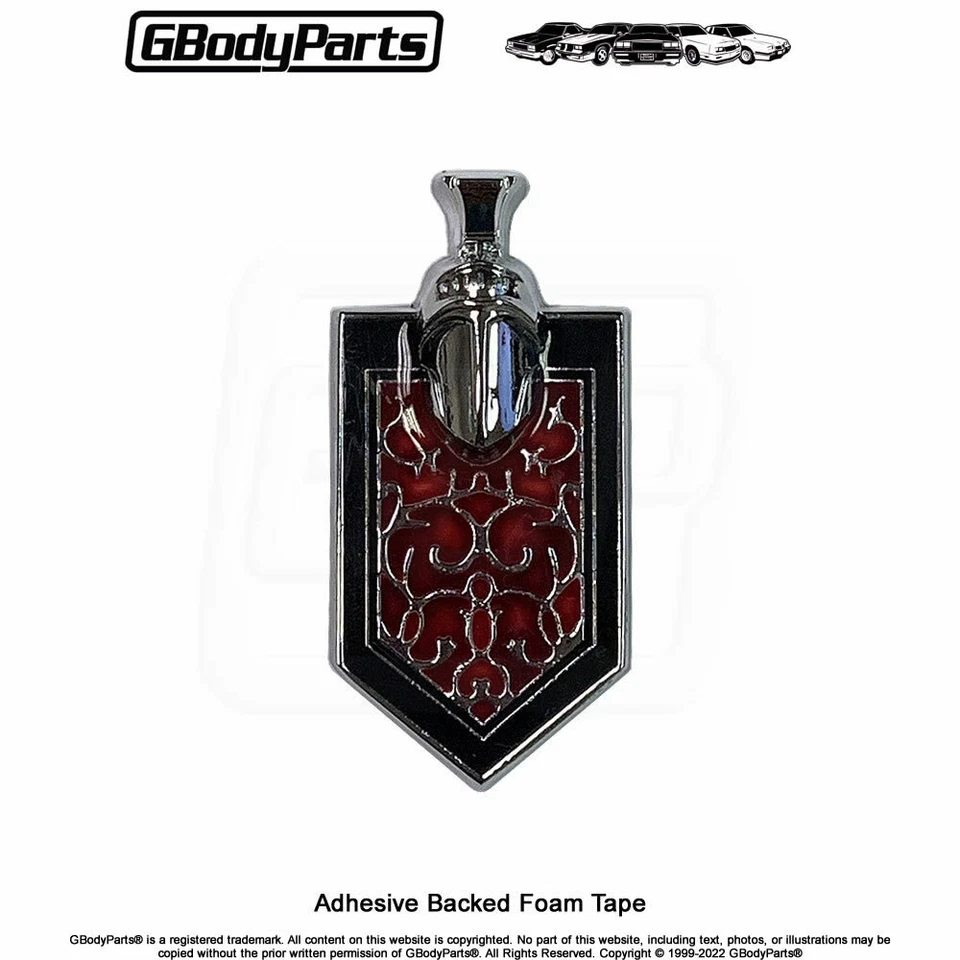 83-88 Monte Carlo SS METAL Base Frontal Fascia Nariz Protector 3M EMBLEMA GM # 16502200 Foto 1 de 1