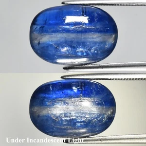 💎 7.02ct Oval Cabochon Natural Blue Cat's Eye Kyanite - Untreated Sri-Lanka Gem - Bild 1 von 6
