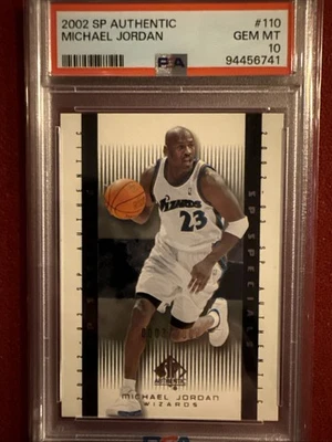 Michael Jordan 0003/2000 SP 2002 auténtico #110 PSA 10 Foto 1 de 3