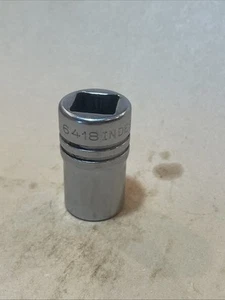 Vintage Indestro 6418 9/16" Socket, 1/2" Drive, 12 Point USA - Picture 1 of 17