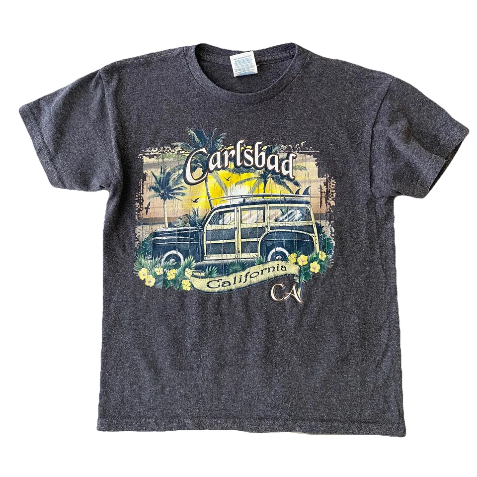 Camiseta de Surf Delta Pro Gris Manga Corta Carlsbad California Juvenil Talla M  Foto 1 de 3