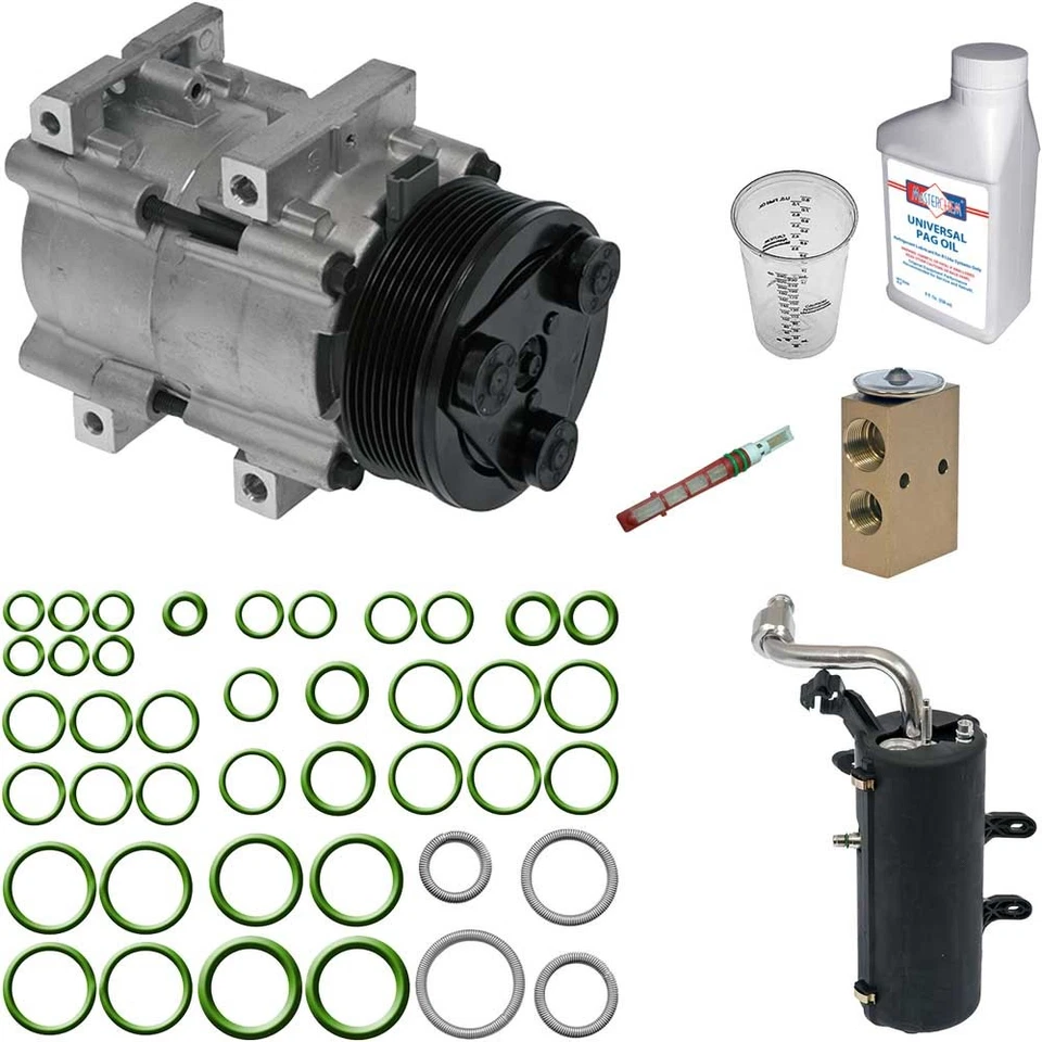 Compresor de aire acondicionado Omega con kit de reparación de aire acondicionado para Ford Excursion 2000 2001 2002 2003 Foto 1 de 1