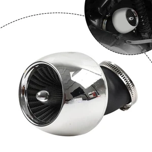 Universal Chrome Roller Lufteinlass Filter Kegel Pod 28MM/42MM/48MM Adapter - Picture 1 of 11