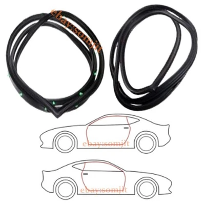 Door Weatherstrip Seal Pair For 1966-1970 Toyota Corolla 2-Door Sedan KE10 KE11. - Изображение 1 из 4