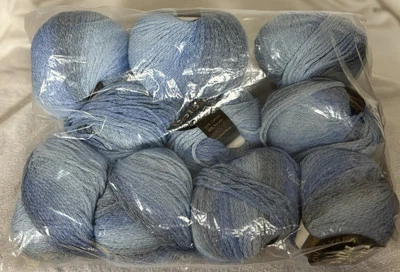 Bella Colour Yarn, X10 New Skiens, Varigated Blue, Each 50Gr.=102Yards - Image 1 of 4