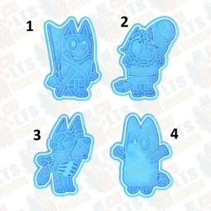 Bluey halloween spooky Cookie Cutter Embosser Stamp Fondant Set High Quality - Picture 1 of 1