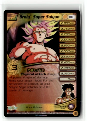 Dragon Ball Z TCG - Broly, Super Saiyan BR2 - Gold Foil Movie Promo - Score - Image 1 of 2