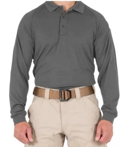 First Tactical Men's Performance Long Sleeve Polo - Multiple Colours Available - Picture 1 of 20