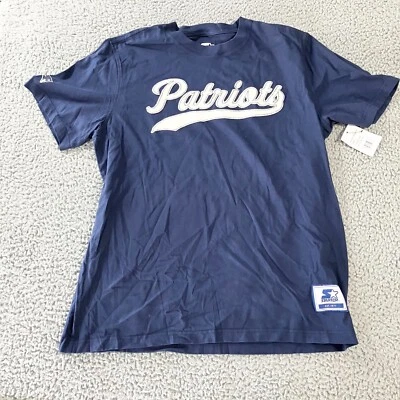Camiseta Starter New England Patriots Para Hombre Grande Azul Escritura Manga Corta Fútbol Foto 1 de 4