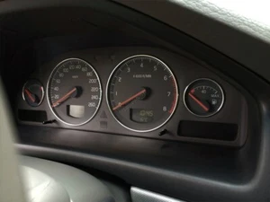 Pour Volvo S60 S80 V70 00-03 Anneaux de compteur de vitesse en aluminium poli - Foto 1 di 8