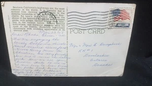 1968 United States Postcard & Stamp - Southern California's Romantic Highways - Picture 1 of 3