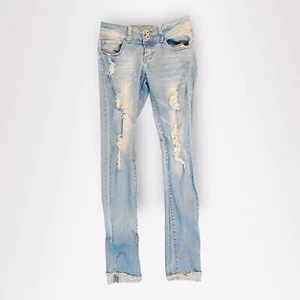 GOGO STAR KIDS Girl’s Distressed Skinny Jeans Size 16 - Picture 1 of 4