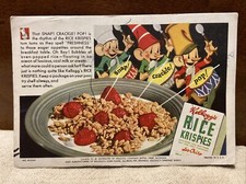 Vintage 1940’s Kellogg’s Rice Krispies Advertising Post Card