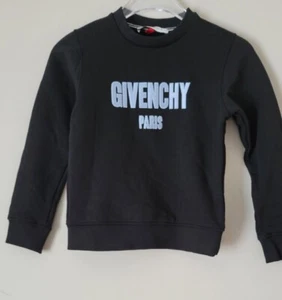 NWT NEW Givenchy kids black sweatshirt  with blue logo print 6y  - Picture 1 of 4