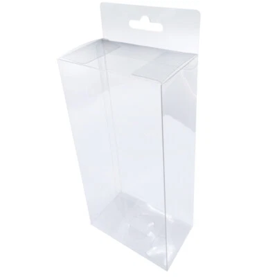 25X Clear Boxes with Hang Hole Retail Shop Display PVC Plastic Box Transparent - Image 1 of 4