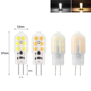 2835 2W G4 LED Bulb Bi Pin Base Milky/Transparent Case 12-SMD AC/DC 12V - Picture 1 of 4