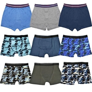 A2Z 4 Kids Boys Boxer Pack Of 3 Plain Camouflage Knickers Cotton Mix Underpants - Picture 1 of 20