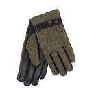 1FresHat Gloves Men, Size XL, Chestnut Herringbone, Leather Wool Brown 753625