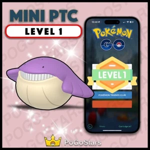 Pokémon Go - Shiny Wailmer - Mini PTC LVL1 Livello 1 ✨Leggi Descrizione✨ - Foto 1 di 1