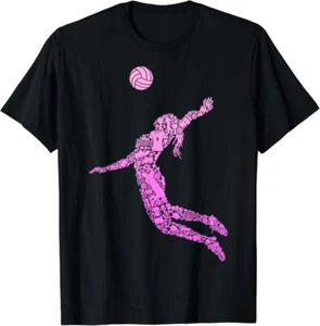 Volleyball Teen Girl Women Youth Players T-Shirt - Picture 1 of 14