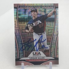2020 Donruss American Pride #11 Logan Allen Signed Cleveland Guardians