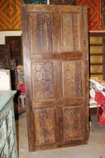 Antique cARVED bARN dOOR Brown Old Wooden Door Panel bedroom Closet Moving Sale