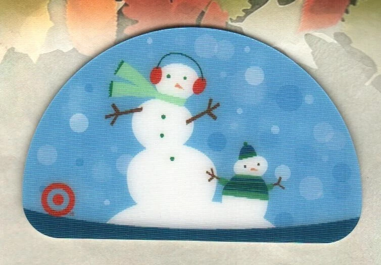 TARGET Snowman Father and Son ( 2003 ) Die-Cut Lenticular Gift Card ( $0 ) - Image 1 of 1