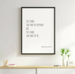Disney Quote Prints, Piglet Winnie the Pooh Minimalist Wall Art, Kids Bedroom - Picture 1 of 3