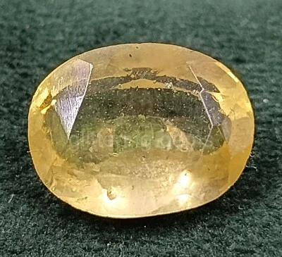 Lab-Created 7.45 Ct Oval Shape Certified Yellow Sapphire IGL Loose Gemstone 5JSD - Image 1 of 4