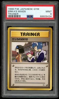 Pokemon Japanese Ori Gym Tra Erika's Maids 1998 Card Maid Heroes PSA 9 68609434 - Image 1 of 2