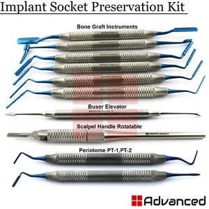 Dental Implant Socket Preservation Kit Bone Graft Instruments Micro Periotome CE - Picture 1 of 5