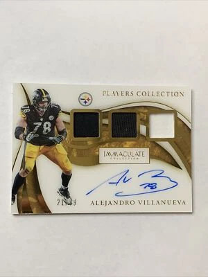 2020 Panini Immaculate Players Collection /99 Alejandro Villanueva #PC-AV Auto - Image 1 of 2