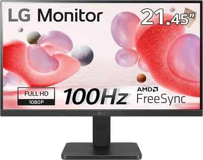 LG 22MR410 22" LED MONITOR FULL HD 1080P 250 cd/m² 5MS 16:9 100Hz HDMI VGA BLACK - Image 1 of 4