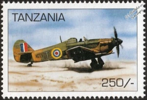 WWII RAF Hawker HURRICANE Mk.II (North Africa Campaign) Aircraft Stamp (1997) - Picture 1 of 1