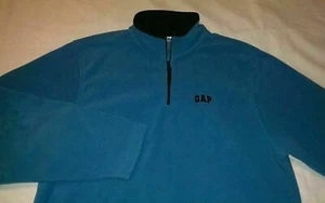 Men's Gap 1/4 Zip Up Sweater Jacket Teal EUC Sz XL - Picture 1 of 3