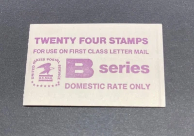 mystamps  US Booklet BK136, complete booklet, 1981, 24 each "B" cent stamps - Image 1 of 2