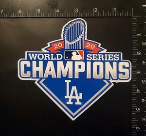 Los Angeles Dodgers 2020 World Series Champions Vinyl Sticker 6" x 5.5" GO BLUE! - Picture 1 of 1