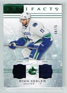 14-15 UD Upper Deck Artifacts  Ryan Kesler  /75  Jersey--Patch