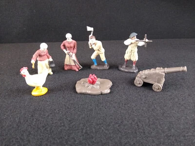 6 figuras de colonos de Jamestown Safari Ltd peregrinos pollo cañón campamento fuego  Foto 1 de 4