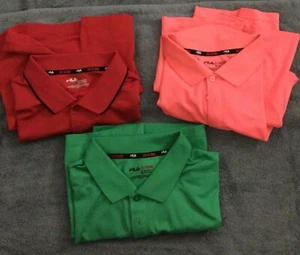 Fila Golf athletic fit Polo shirts XL 3 colors - Picture 1 of 7