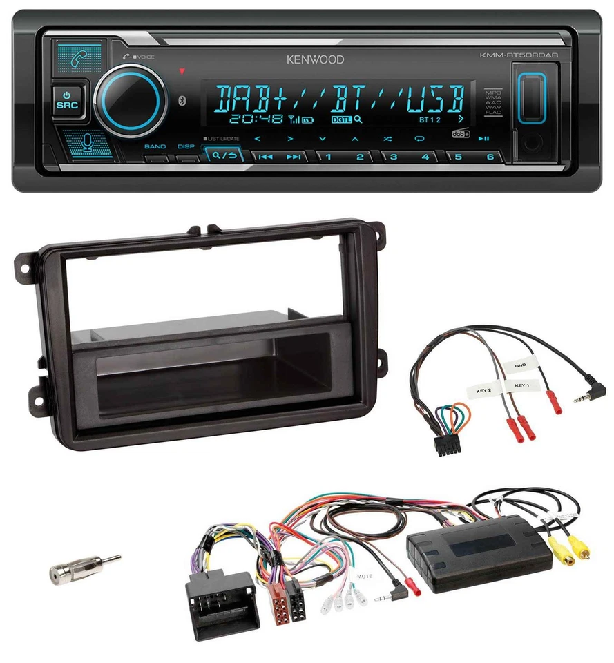 Kenwood Bluetooth Lenkrad DAB USB Autoradio für VW T5 Golf Tiguan Touran 2009-20 - Bild 1 von 4