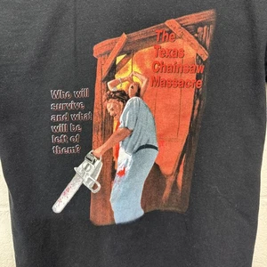 Vintage The Texas Chainsaw Massacre Movie Promo T Shirt Small 2002 Horror Black - Picture 1 of 18