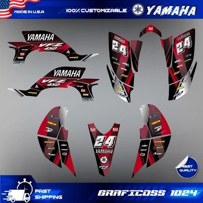 Kit calcomanías gráficas pegatinas Yamaha YFZ 450 para 2003 2004 2005 2006 2007 2008 Foto 1 de 4