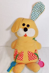 Playskool " Play Pup orange Plüsch Hund blaue Brille Vorschule Vintage 1976 - Bild 1 von 13