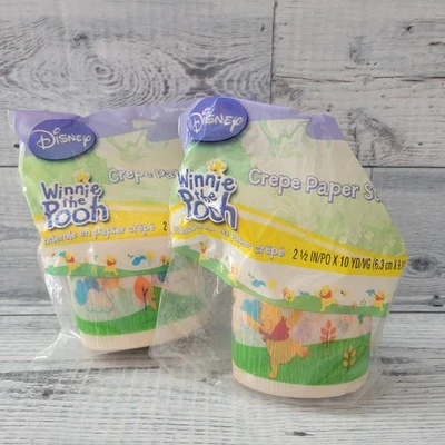 Vintage 90s Hallmark Disney Winnie The Pooh Crepe Paper Craft Party Streamers  - Image 1 of 4