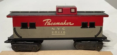 Marx No. 20116 NYC Pacemaker Caboose - 7 inch - 8 Wheel - Plastic Tilt Couplers - Image 1 of 4