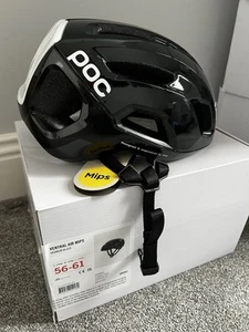 Casco de ciclismo POC Ventral Air MIPS, grande 56-61 cm negro brillante día de carrera PVP £230 - Imagen 1 de 4