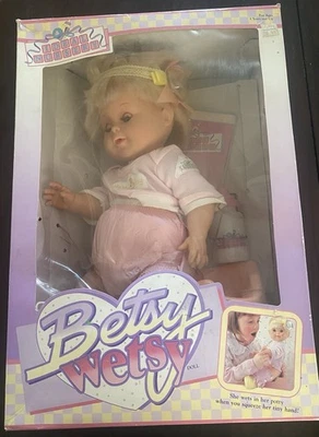 Muñeca bebé Betsy Wetsy 1989 vintage ideal ropa y accesorios originales para guardería Foto 1 de 4