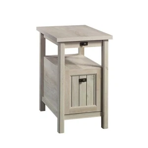 SAUDER Costa 15.512 in. Chalked Chestnut Rectangle End Table with Hidden Storage - Picture 1 of 11