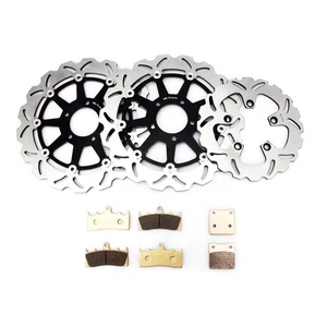 GSX1300R Hayabusa 99-07 Front Rear Brake Rotors Disc+Pads for Suzuki GSX 1300 R - Picture 1 of 14